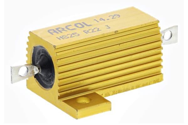 Product image for HS25 AL HOUSE WIREWOUND RESISTOR,R22 25W