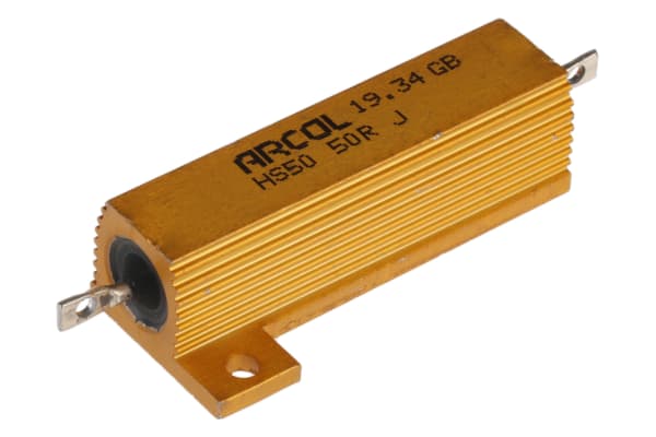 Product image for HS50 AL HOUSE WIREWOUND RESISTOR,50R 50W