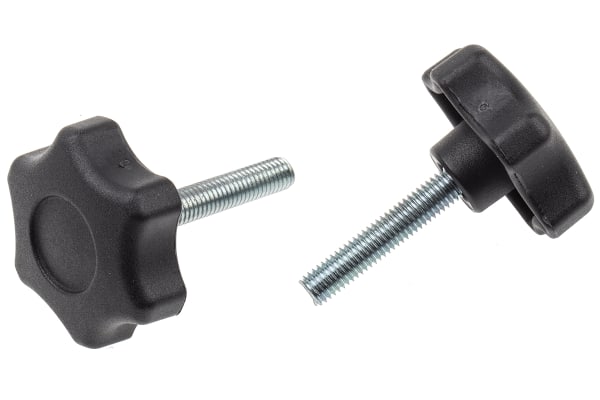 Product image for Nylon male scallop handwheel knob,M8x40