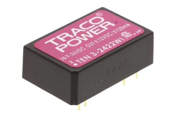 Product image for TEN3-2422WI REGULATED DC-DC,+/-12V 3W