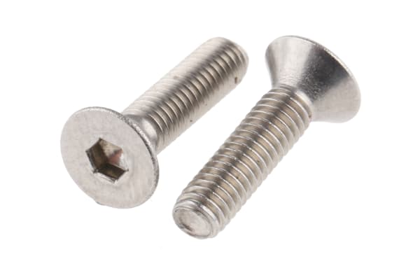 RS PRO, RS PRO Bright Zinc Plated Steel Hex Socket Cap Screw, DIN 912, M8  x 55mm, 124-7276