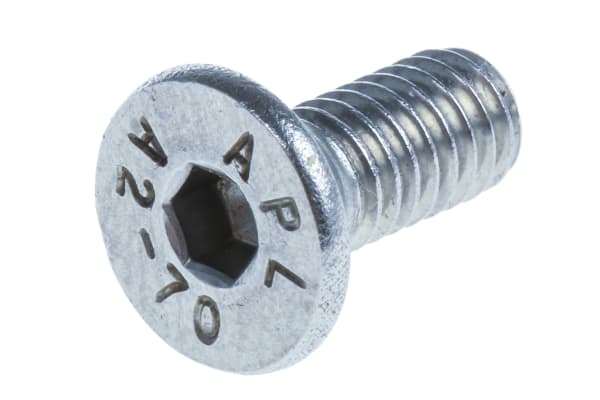 Product image for A2s/steel hex skt csk head screw,M4x10mm