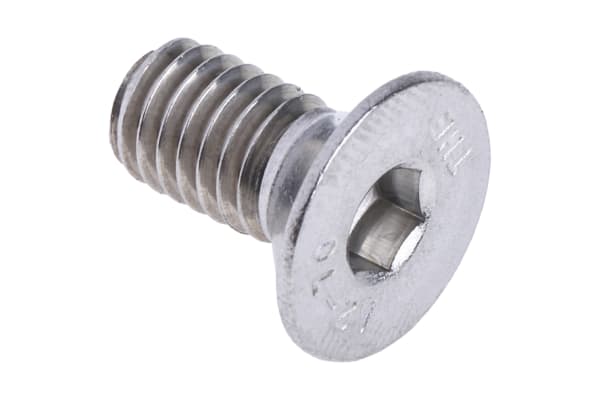 Product image for A2s/steel hex skt csk head screw,M6x12mm