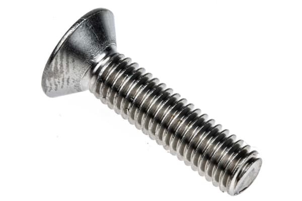 Product image for A2s/steel hex skt csk head screw,M6x25mm