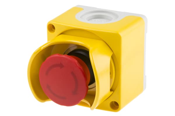 Product image for ABB Surface Mount Emergency Button - Twist to Reset, 2NC, Mushroom Head