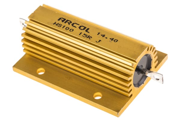 Product image for HS100 WIREWOUND RESISTOR,15R 100W