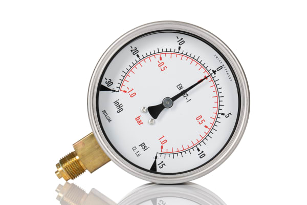 Product image for Pressure gauge,0-30Hg/0-15psi