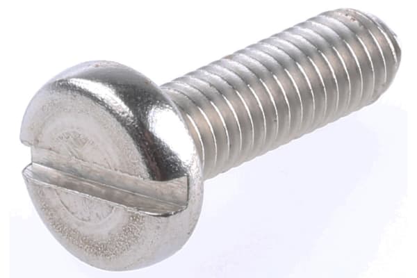 Product image for A4 S/STEEL SLOT PAN HEAD SCREW,M6X20MM