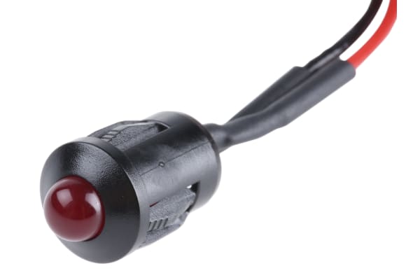 Product image for 8mm red flashing LED prominent,24Vdc