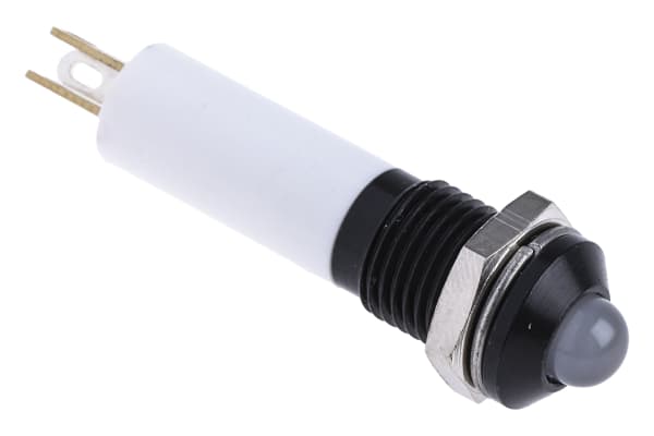 Product image for 8mm 3colour LED blk chr prominent,24Vdc