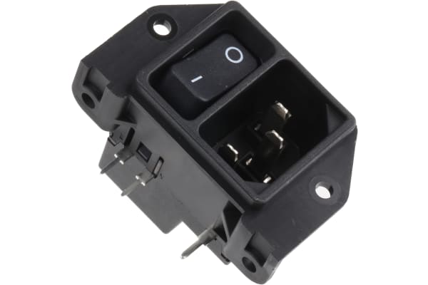 Product image for INLET, LINE SWITCH,PCB MOUNT,NON-ILL