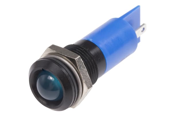 Product image for 14.5mm blue neon panel indicator,240Vac