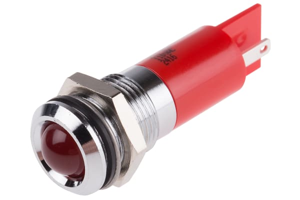 Product image for 14.5mm red neon panel indicator,110Vac