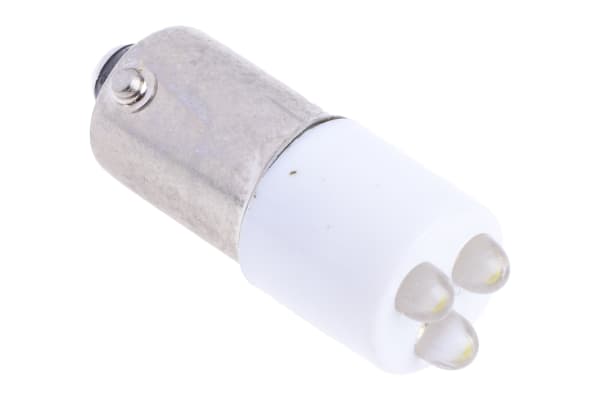Product image for T10x25 BA9s 3 white LED cluster,24Vac/dc