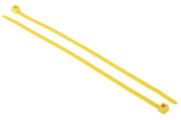 Product image for Yellow nylon cable tie 200x4.6mm