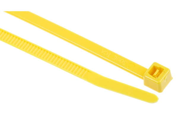 Product image for Yellow nylon cable tie 150x3.5mm