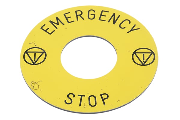 Product image for EMERGENCY STOP LEGEND PLATE