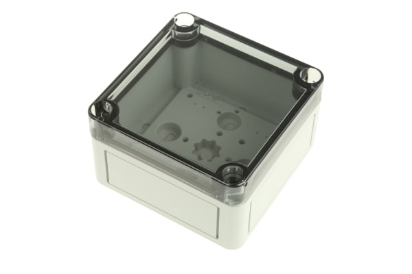 Product image for IP66 BOX WITH CLEAR LID,94X94X57MM