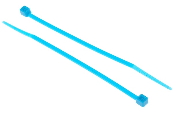 Product image for Blue nylon 6.6 cable tie,100x2.5mm