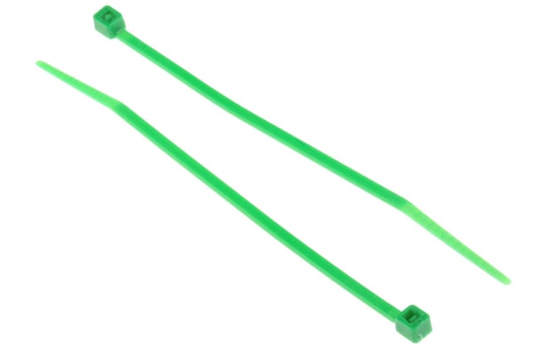 Product image for Green nylon 6.6 cable tie,100x2.5mm