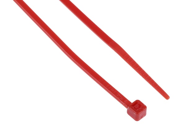 Product image for Red nylon 6.6 cable tie,200x2.5mm