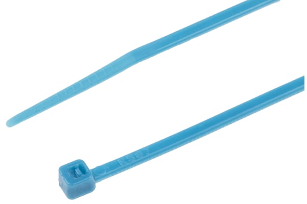 Product image for Blue nylon 6.6 cable tie,200x2.5mm