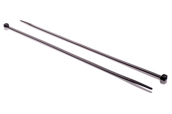 Product image for Black cable tie, 300x4.8mm, pack 100