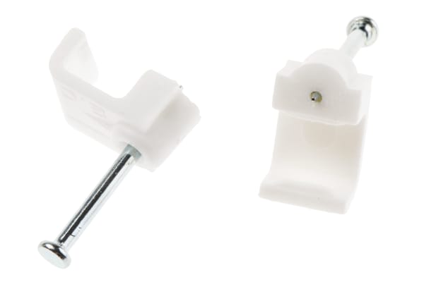 Product image for White cable clip,1.5sq.mm twin+ECC