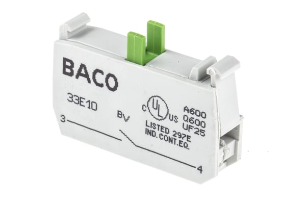 Product image for BACO BACO Contact Block - 1NO 600 V