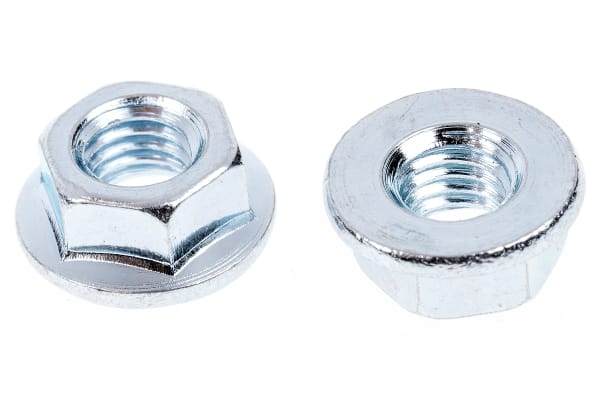 Product image for Zinc plated steel plain flange nut,M5