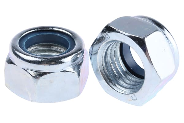 Product image for Zinc plated steel self locking nut,M20