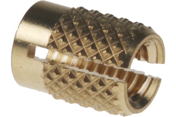 Product image for Brass push in expansion insert,M4 flush