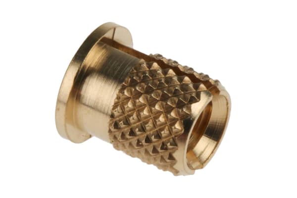 Product image for Brass push in expansion insert,M4 flange