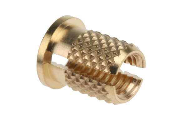 Product image for Brass push in expansion insert,M5 flange