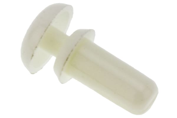 Product image for WHT PLASTIC SNAP-IN RIVET,2.6-2.7MM DIA