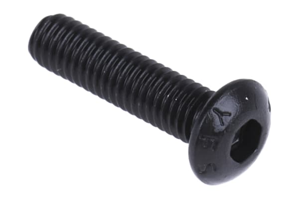 Product image for Blk steel skt button head screw,M3x12mm