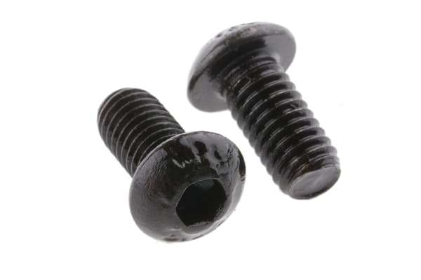 Product image for Blk steel skt button head screw,M6x12mm