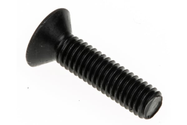 Product image for Blk steel hex skt csk head screw,M3x12mm