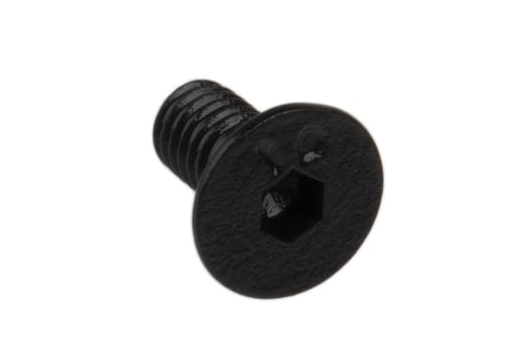 Product image for Blk steel hex skt csk head screw,M4x8mm