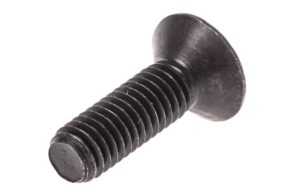 Product image for Blk steel hex skt csk head screw,M6x20mm