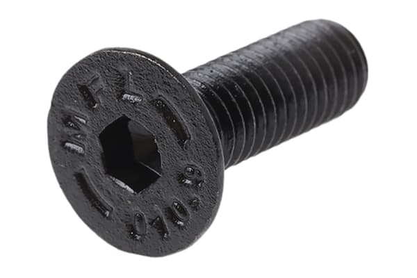 Product image for Blk steel hex skt csk head screw,M8x25mm