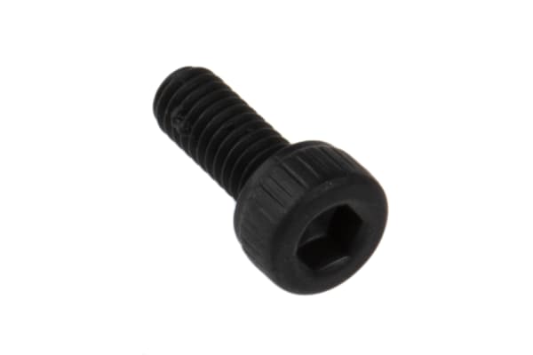 Product image for Blk steel hex skt caphead screw,M2.5x6mm