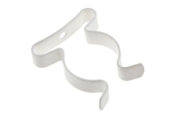 Product image for White steel spring clip, 28.58mm