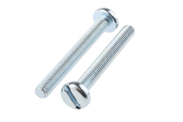 Product image for ZnPt steel slot pan head screw,M6x50mm