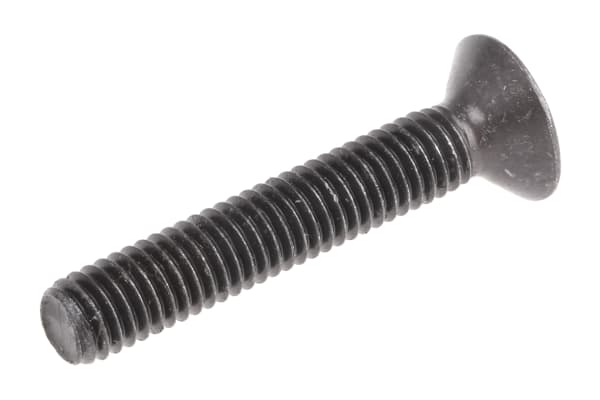 Product image for Blk steel hex skt csk head screw,M6x35mm