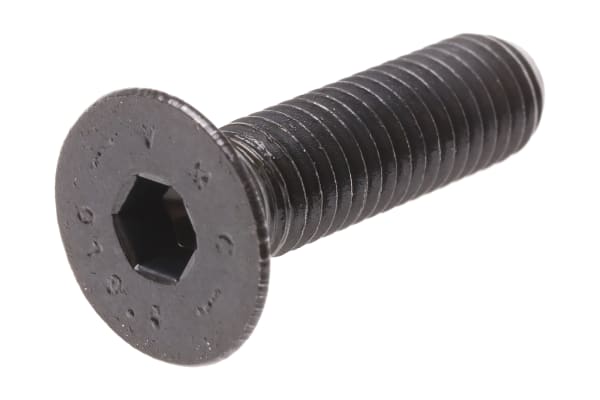 Product image for Blk steel hex skt csk head screw,M8x30mm