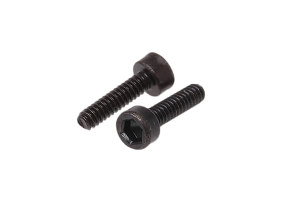 Product image for Blk steel hex skt caphead screw,M1.6x6mm