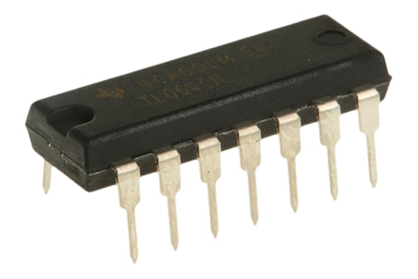 Product image for QUAD OP-AMP,TL064CN 1MHZ DIP14