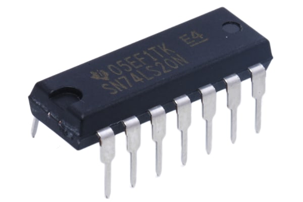 Product image for DUAL 4 I/P NAND GATE,SN74LS20N DIP14