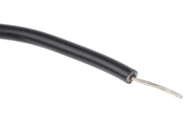 Product image for Wire 24 AWG 600V UL1015 Black 30m